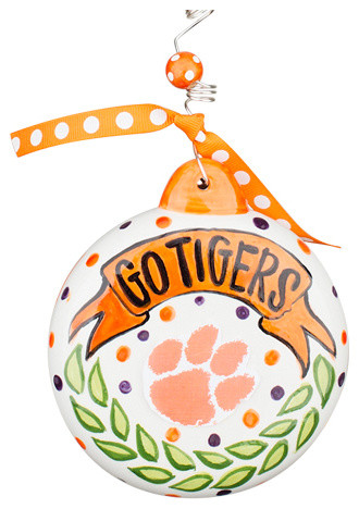 Clemson Puff Ornament - Traditional - Christmas Ornaments 