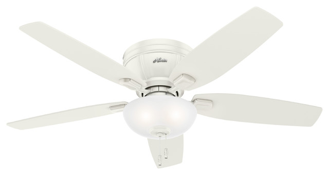 Hunter Fan Company 52 Kenbridge Lp With Light Fresh White Ceiling Fan W Light
