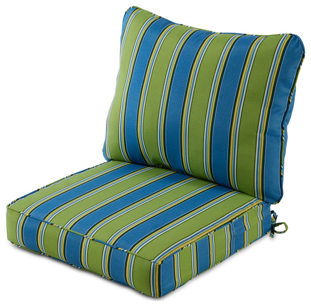 Deep Seat Cushion Set Cayman Stripe, At Home Deep Seat Patio Cushions