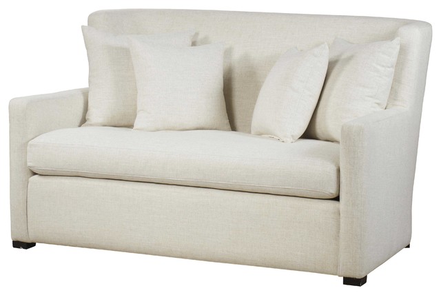 Maison 55 Payton Modern Classic White Upholstered Wood Loveseat