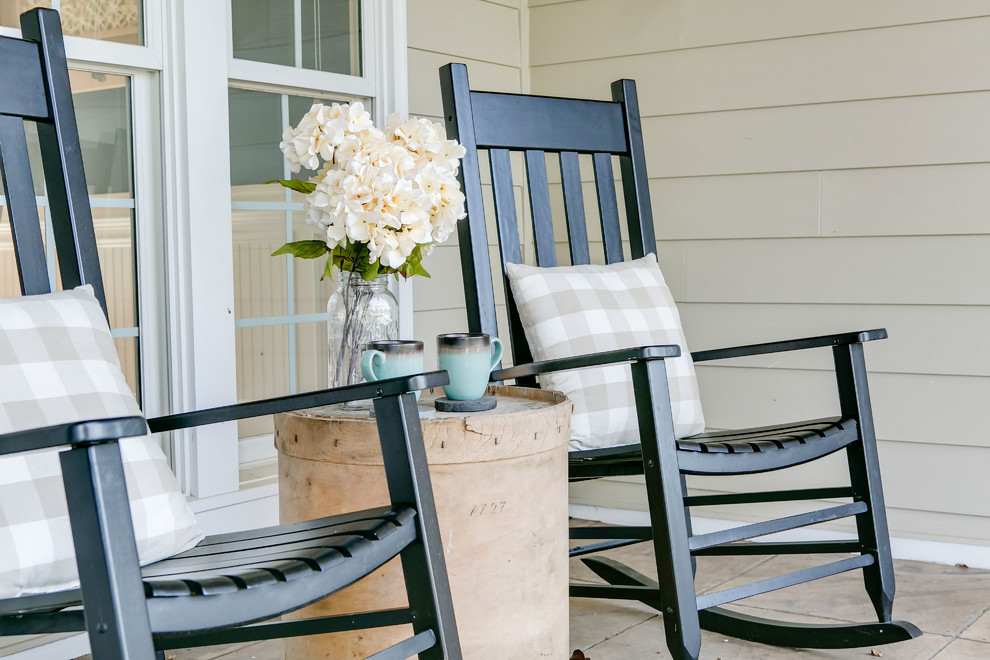 Inspiration for a coastal porch remodel in Raleigh