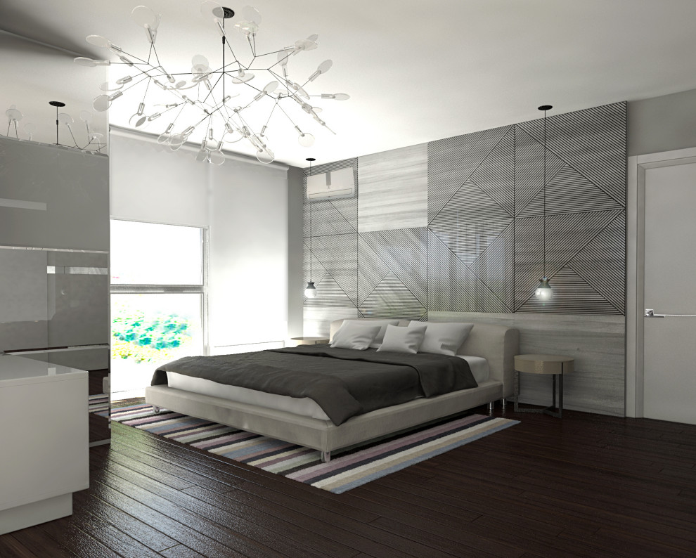 Спальня с подвесным креслом