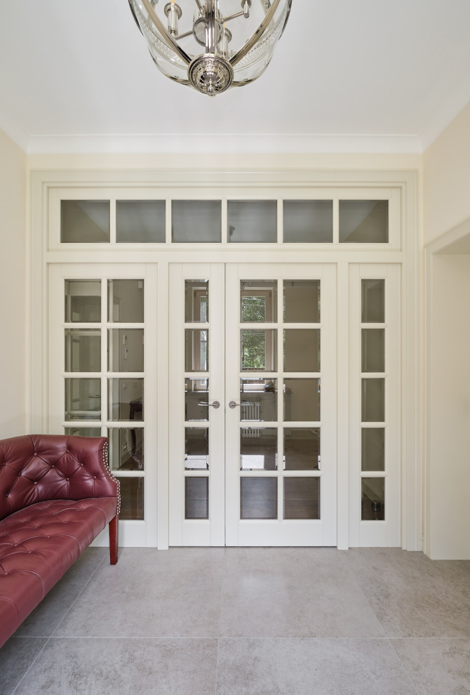 Кантри Ral 1013 в интерьере дома