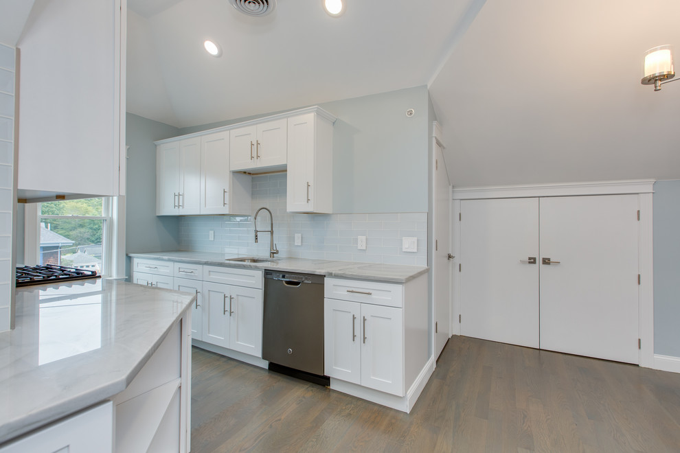 Transitional kitchen photo in Boston
