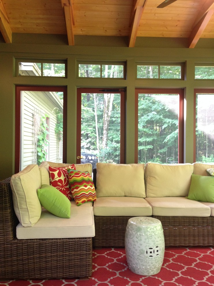 This is an example of a mid-sized traditional sunroom in Burlington with a standard ceiling.