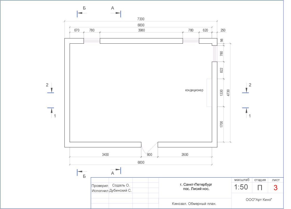 Кинозал в Лисьем Носу