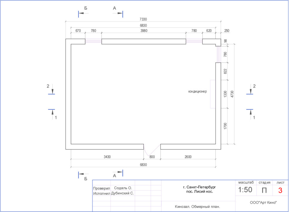 Кинозал в Лисьем Носу