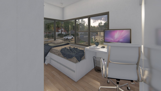 Tiny-space Interior modern-vardagsrum