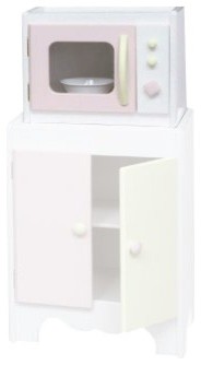 Little Colorado Kids Play Microwave Oven - White with Soft Pink/Pastel Green