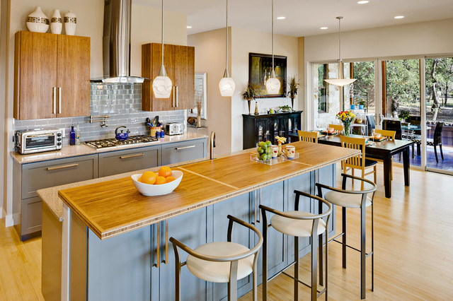 Net Zero House - Austin Area contemporary-kitchen