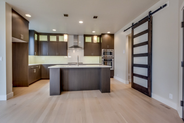 Example of a trendy kitchen design in Boise