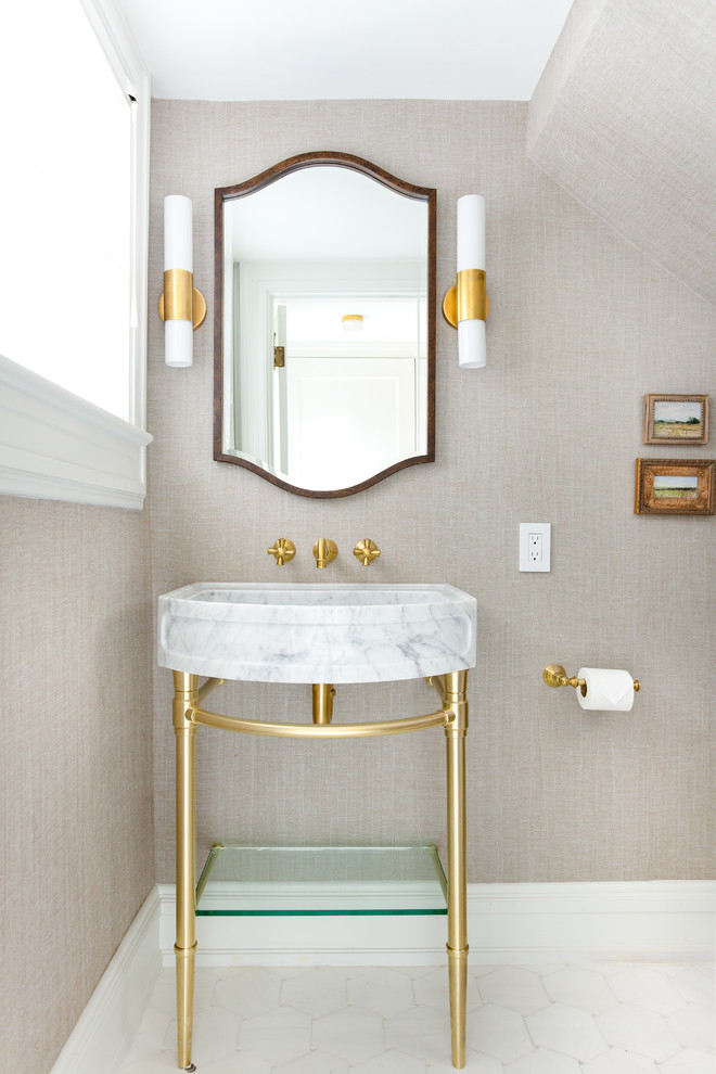 Dallas | Avalon | Powder & Hall Bath - Transitional - Powder Room ...