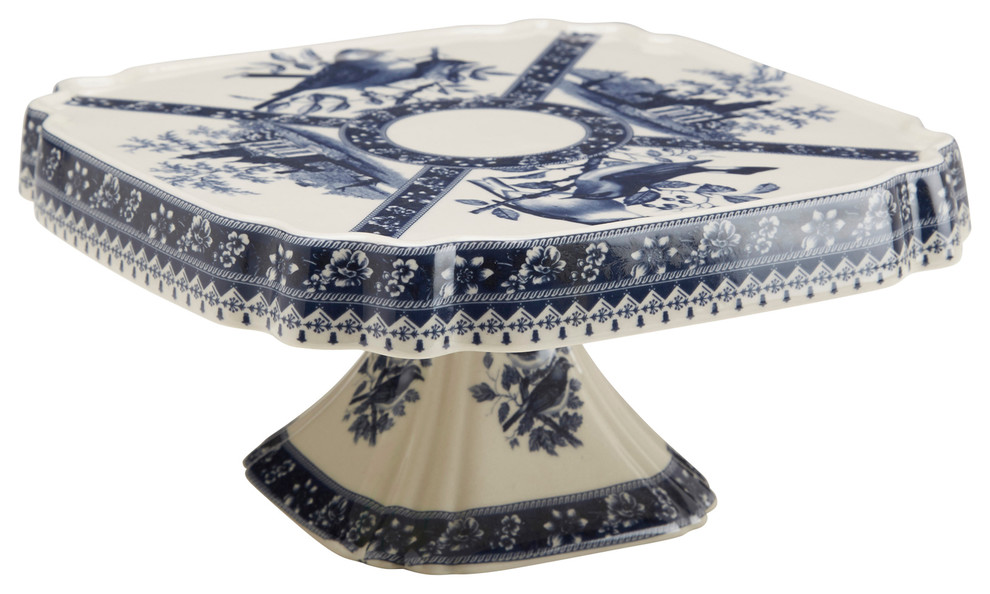 Blue and White Cake Plate