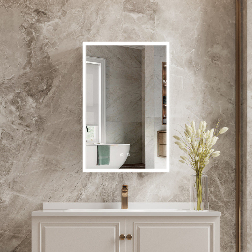 LED Medicine with Mirror, 3X Magnifier Glass, Recessed/Surface