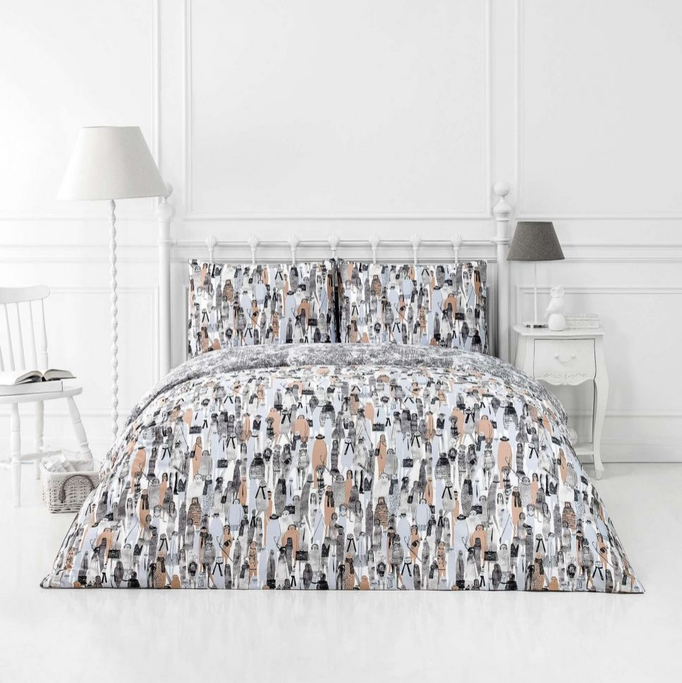 Wheely Grey Duvet Cover Full, Full Contemporary Duvet Covers And
