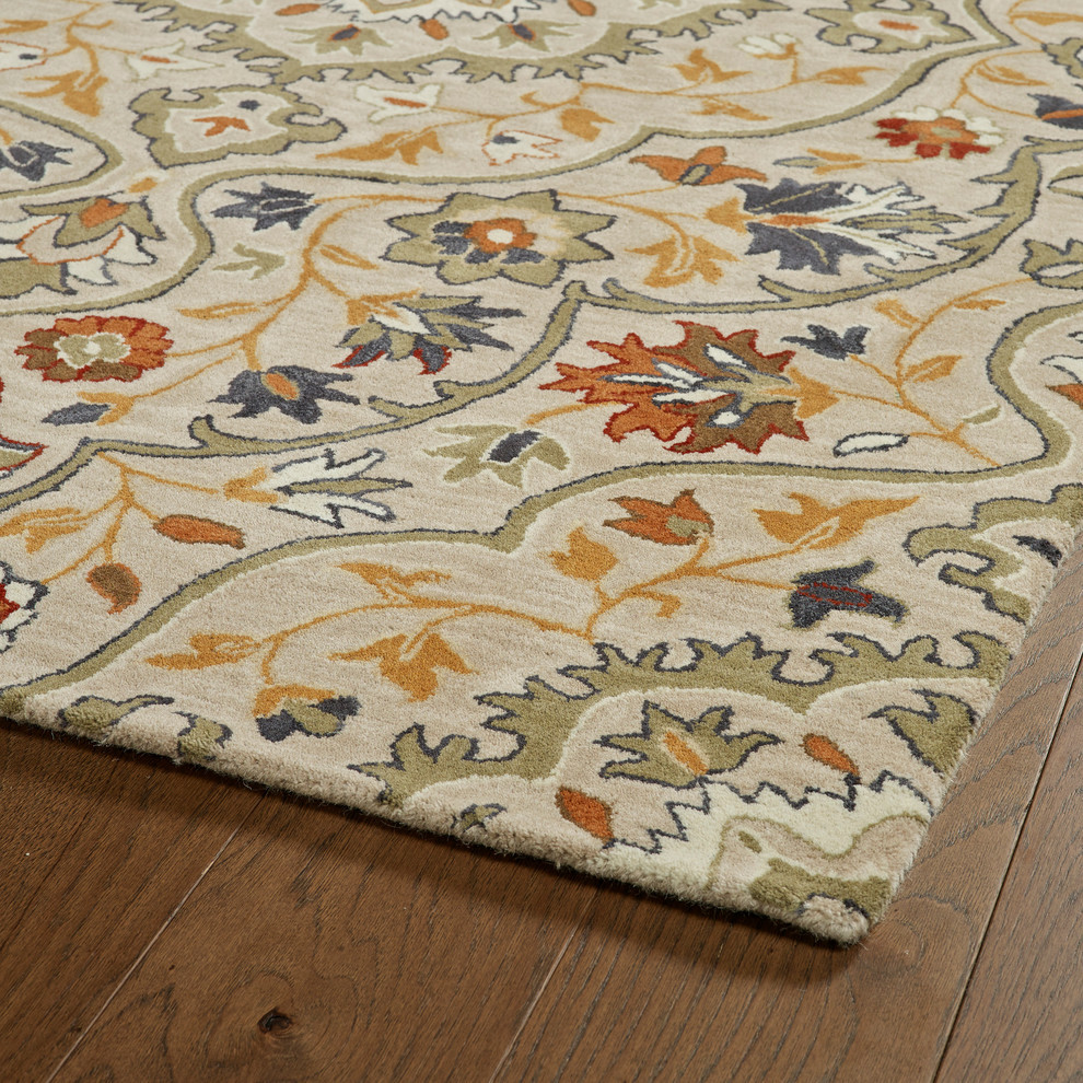 Kaleen HandTufted Middleton Mushroom Wool Rug Traditional Area