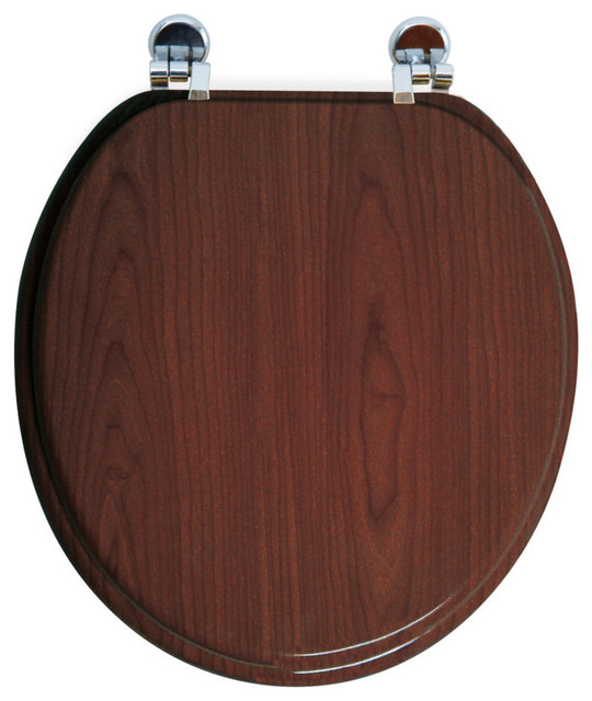 Oval Toilet Seat With Zinc Hinges 17.5"x14.75" Contemporary Toilet