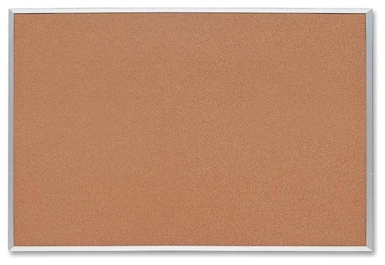 Sparco Aluminum Frame Cork Boards, 24"X36", Brown Cork Surface
