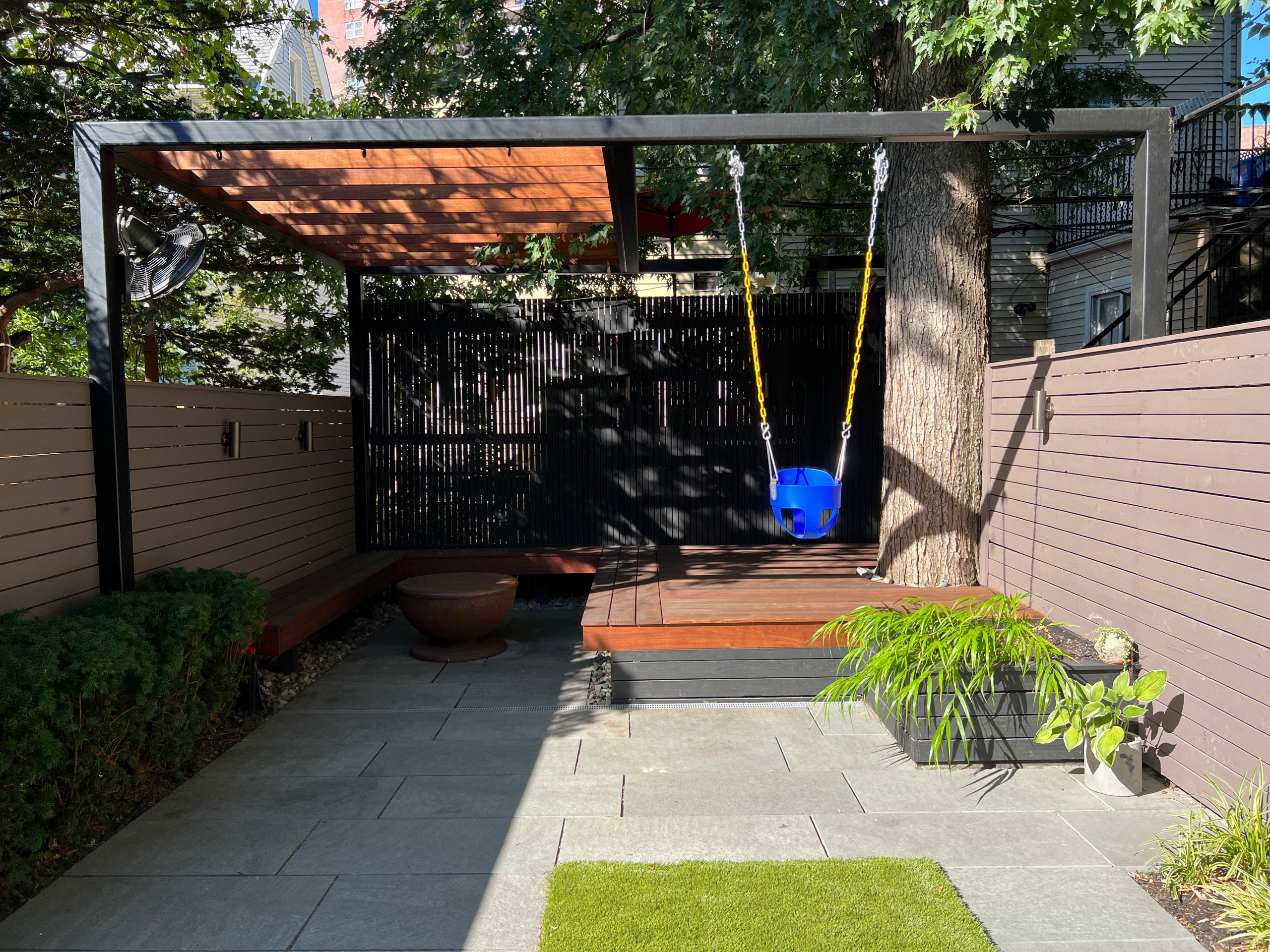 Shady Garden Deck and Pergola Renovation