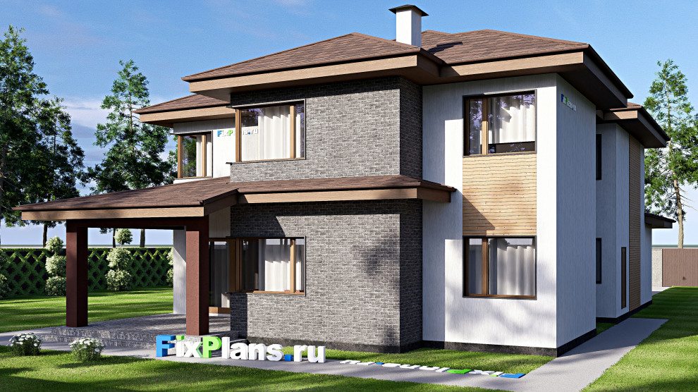 Проект двухэтажного дома 13х20 м S271м2 F-17252