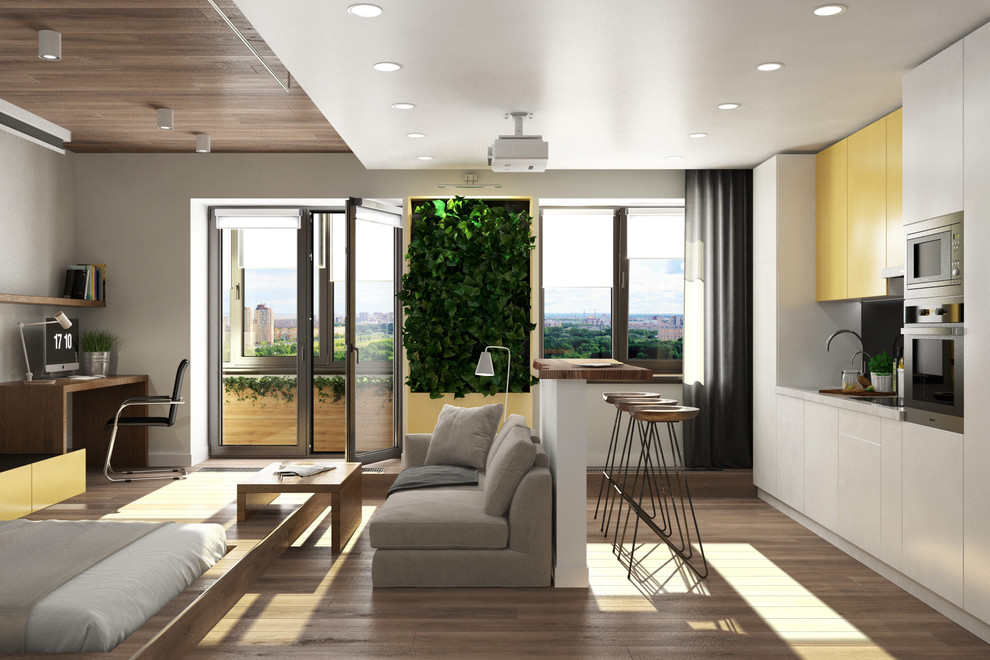 Эко-проект в современном стиле (38 кв.м).