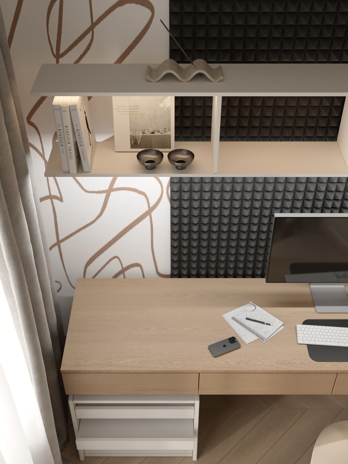 Проект 2-х уровневой квартире в эко-стиле.