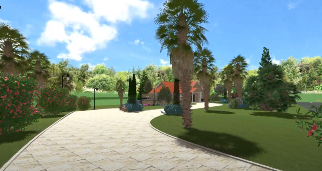 Grand jardin de campagne