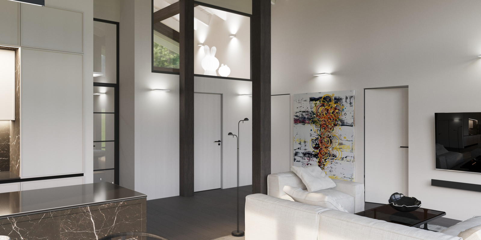 Дом-фахверк, юго-запад Подмосковья, 100 кв.м.