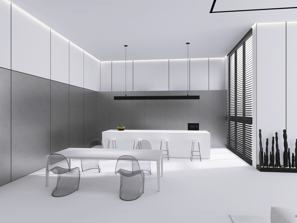 Минималистичная гостиная с акцентами арта Проект для квартиры в современном стил