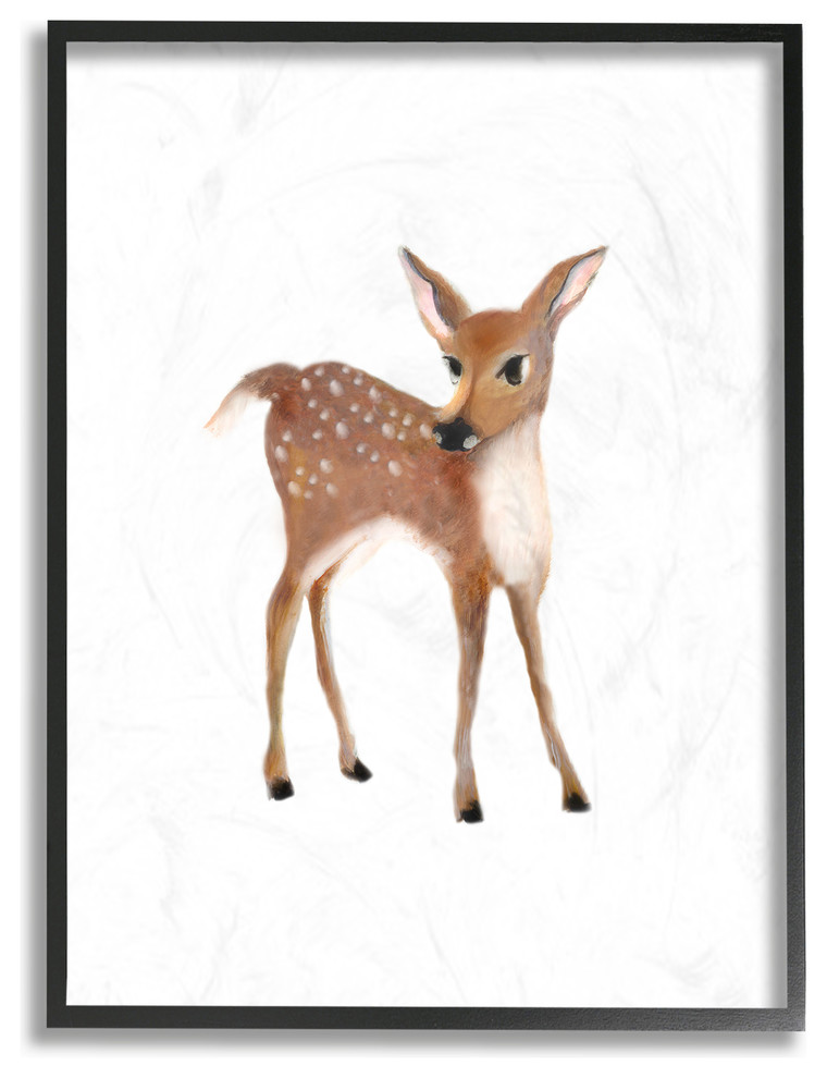 "Baby Deer" 11x14, Framed Giclee Texturized Art