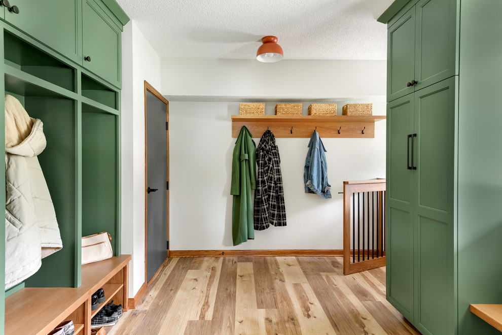 Example of a transitional entryway design in Minneapolis