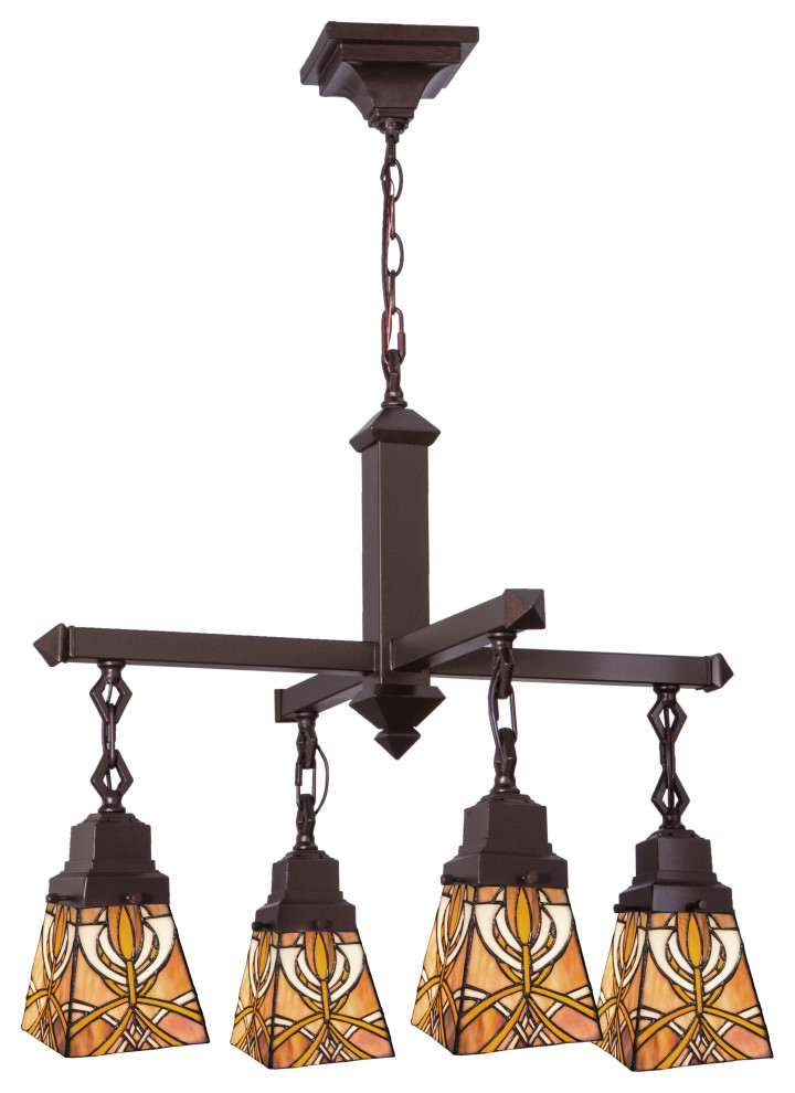 26W Glasgow Bungalow 4 LT Chandelier Victorian Chandeliers by Houzz