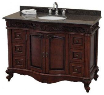 Pegasus Estates Vanity in Rich Mahogany with Granite Vanity Top ...