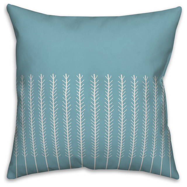 Organic Leaf 18x18 Throw Pillow Contemporary Decorative