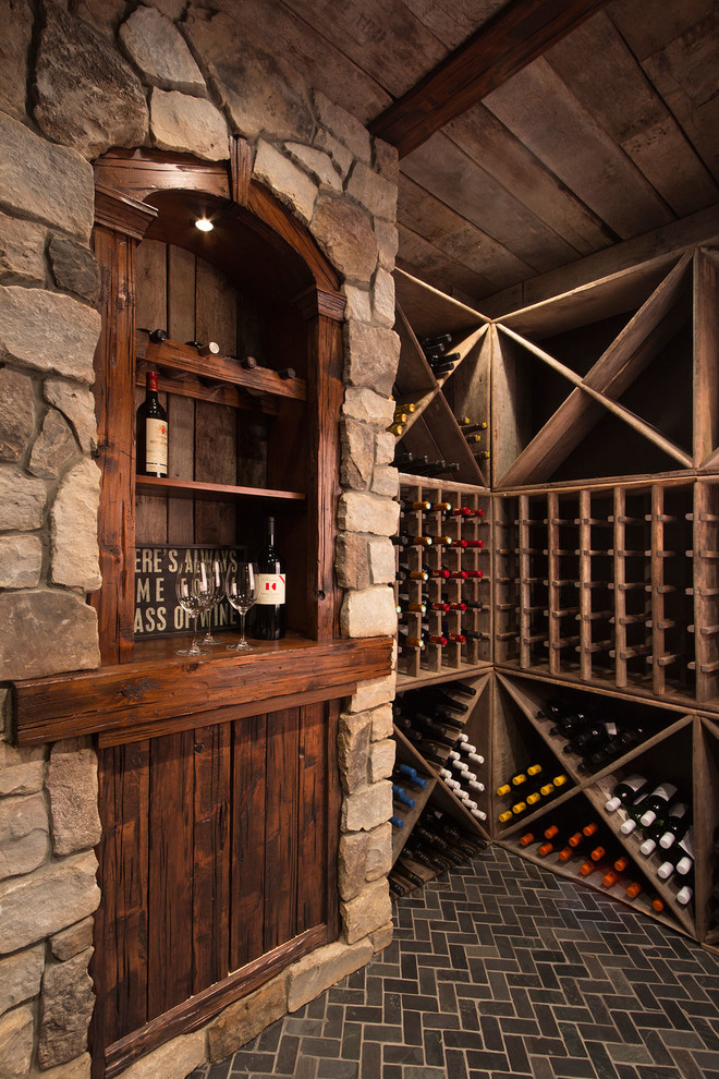 Wine Cellar - Rustic - Wine Cellar - Detroit - by Patrick Widing Custom