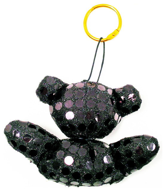 crystal teddy bear keychain