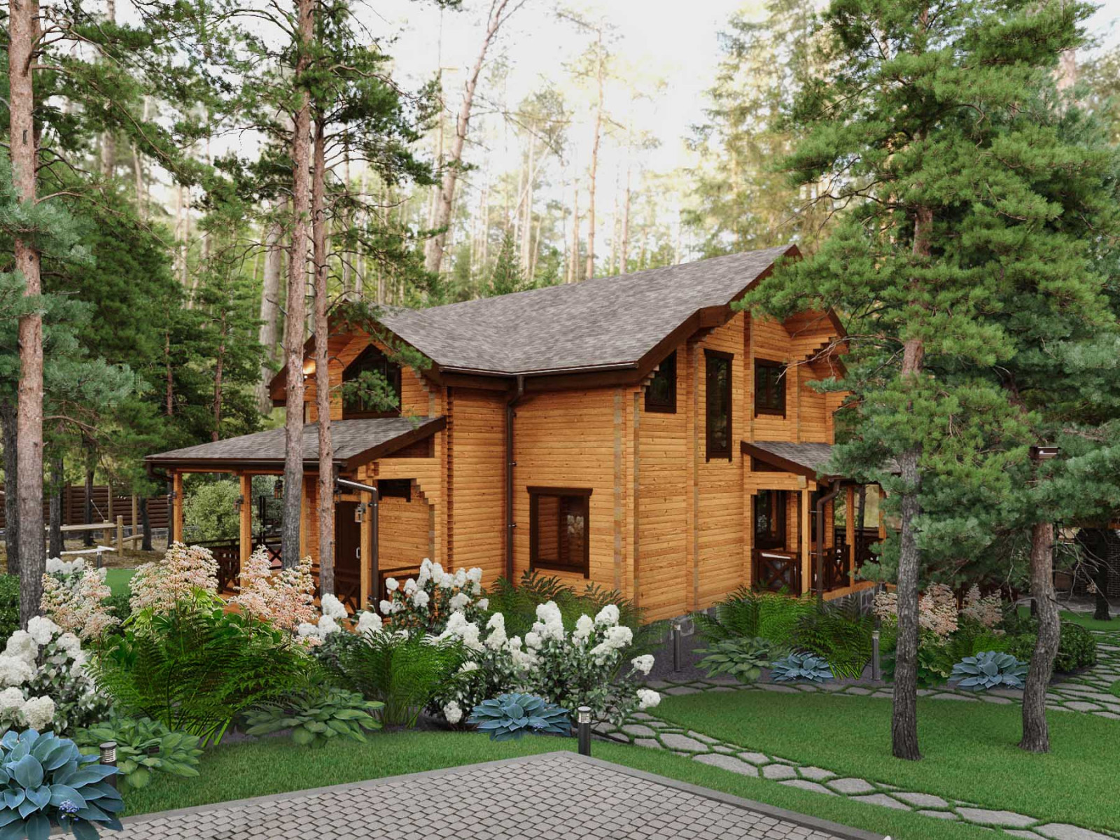 Ландшафтная композиция перед домом