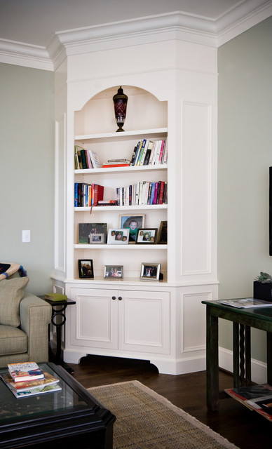 Painted Corner Cabinet - Living Room - Charleston - by Hostetler Custom