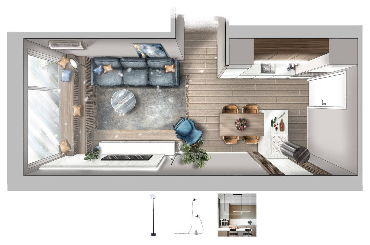 Кухня-гостиная