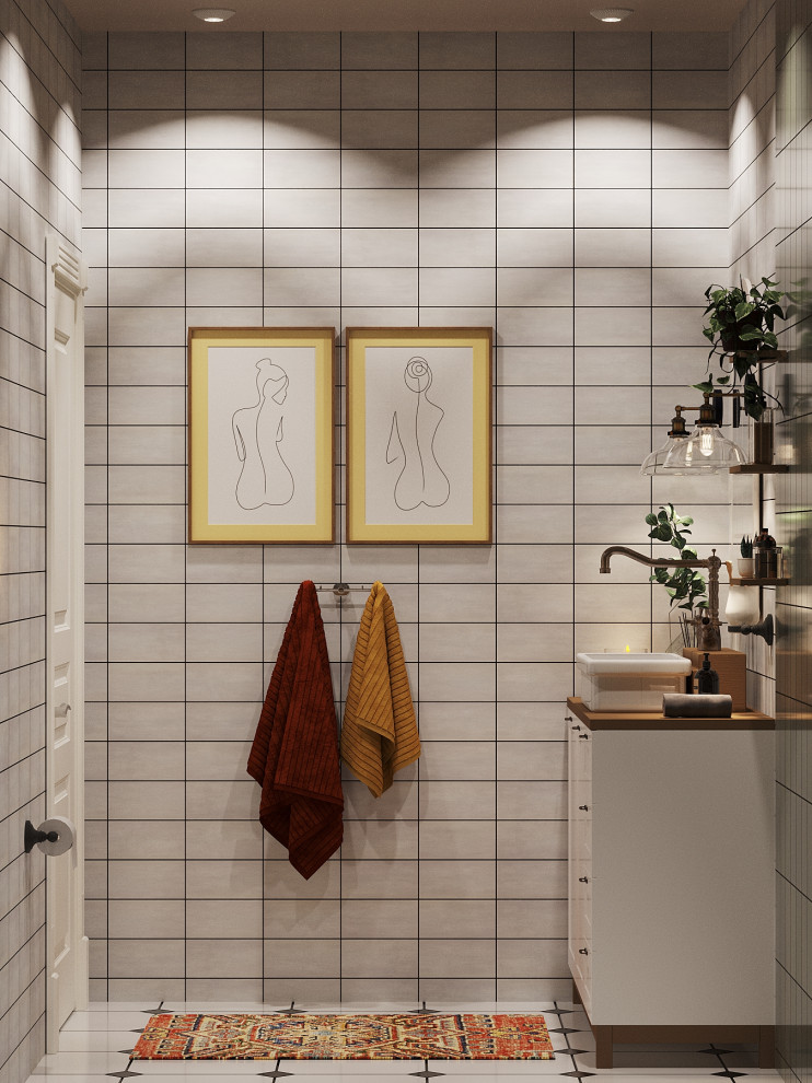 Ванная в стиле Фарм Хауз