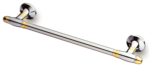 Secret Bath, Chrome And Gold Towel Bar, Filigrana Collection