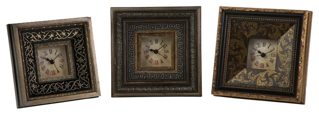 Regency 3 x 3 Framed Clocks - Set of 3