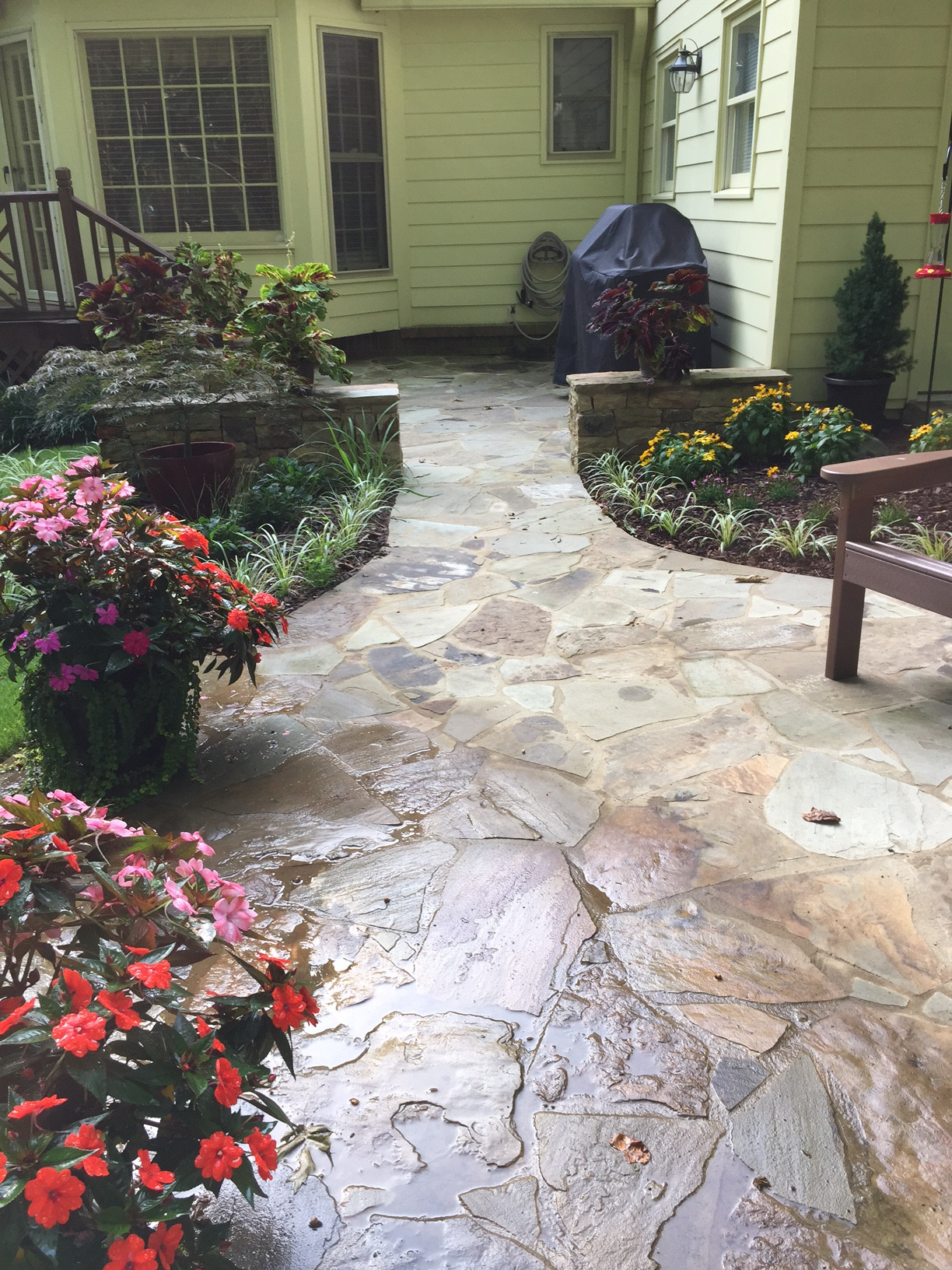 Stone Patio, Landing, and SOD Install