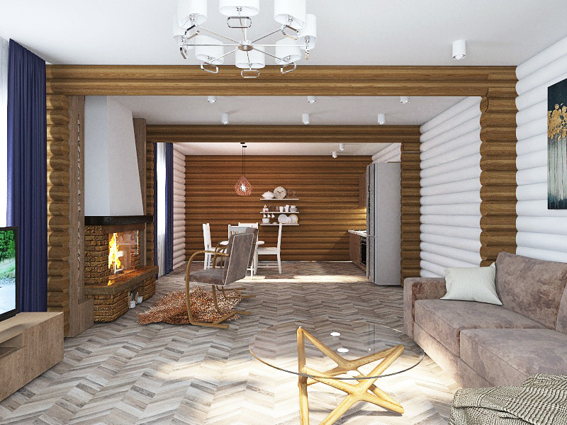 Дом из брусьев