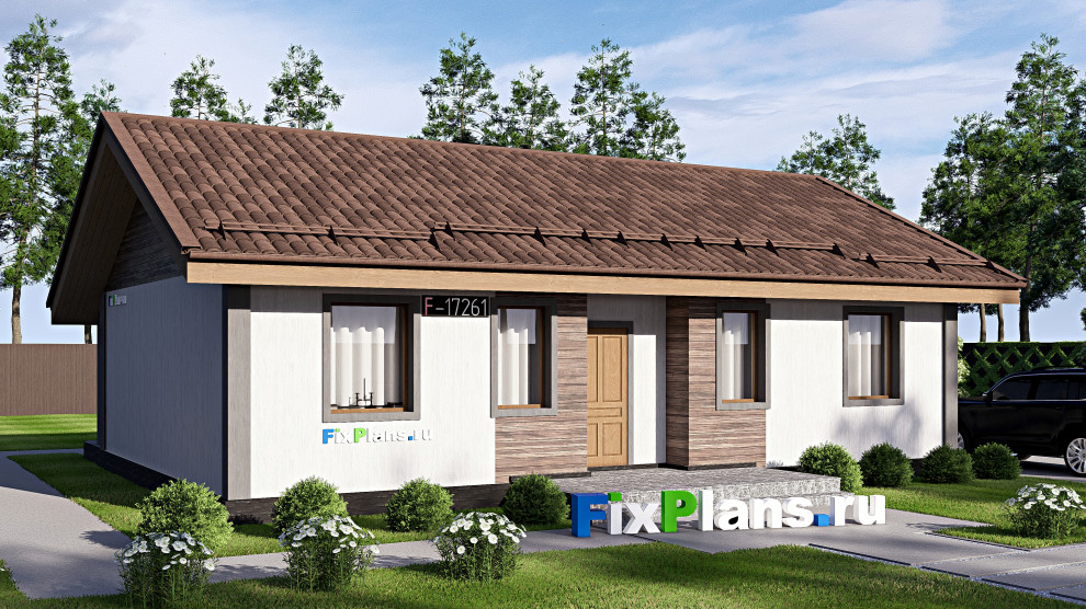 Проект одноэтажного дома 12х13м S100м2 F-17261
