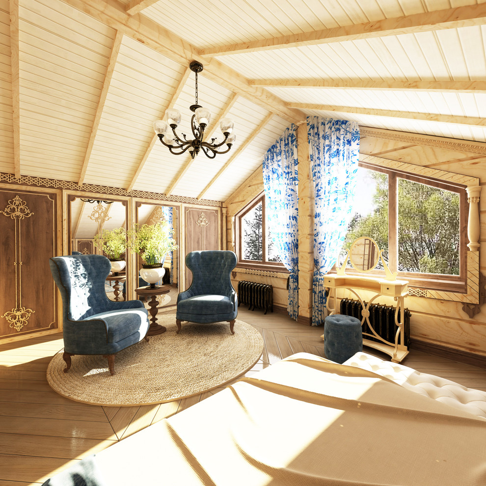 Интерьер загородного дома в стиле русско-европейское кантри