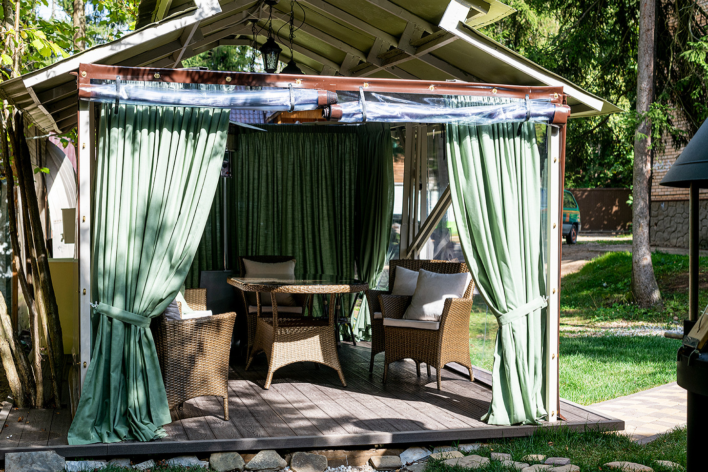 Декорирование беседки и участка Людмилы Хитяевой. "На дачу! С Наташей Барбье"