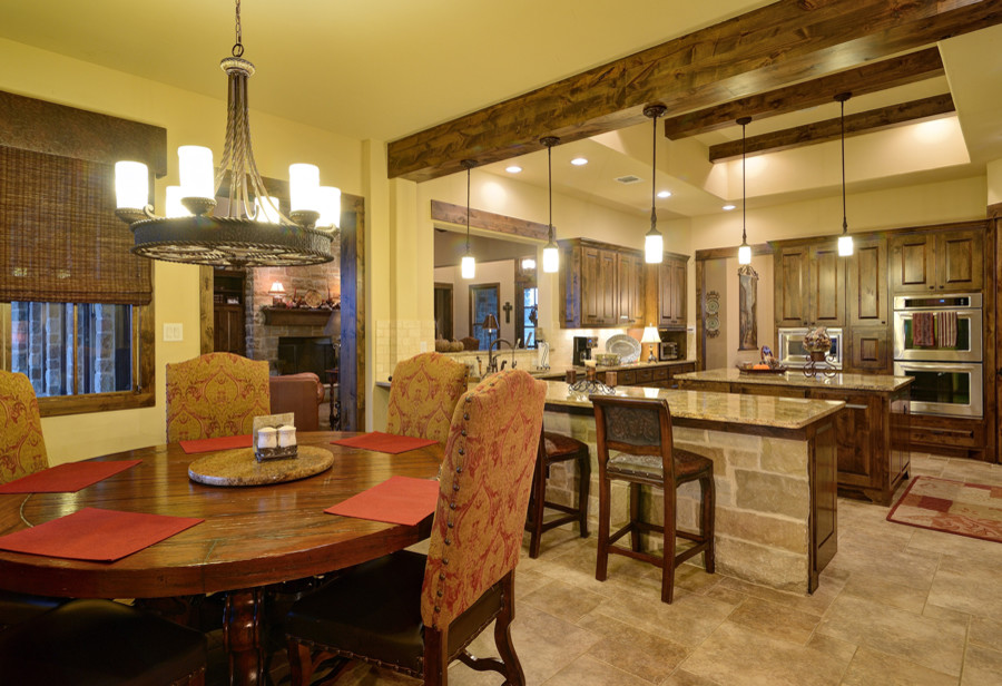 Example of a mountain style kitchen design in Austin