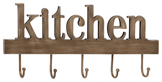Multi Purpose Wood Metal Kitchen Wall Hook - Contemporary - Wall Hooks - by Uber Bazaar