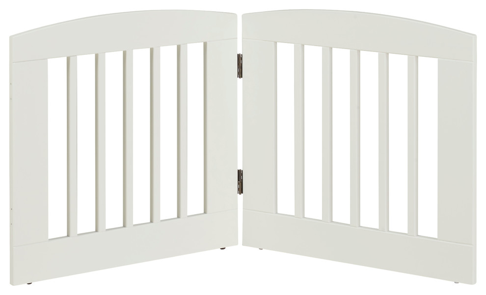 Ruffluv 2 Panel Expansion Pet Gate, Medium 24", White